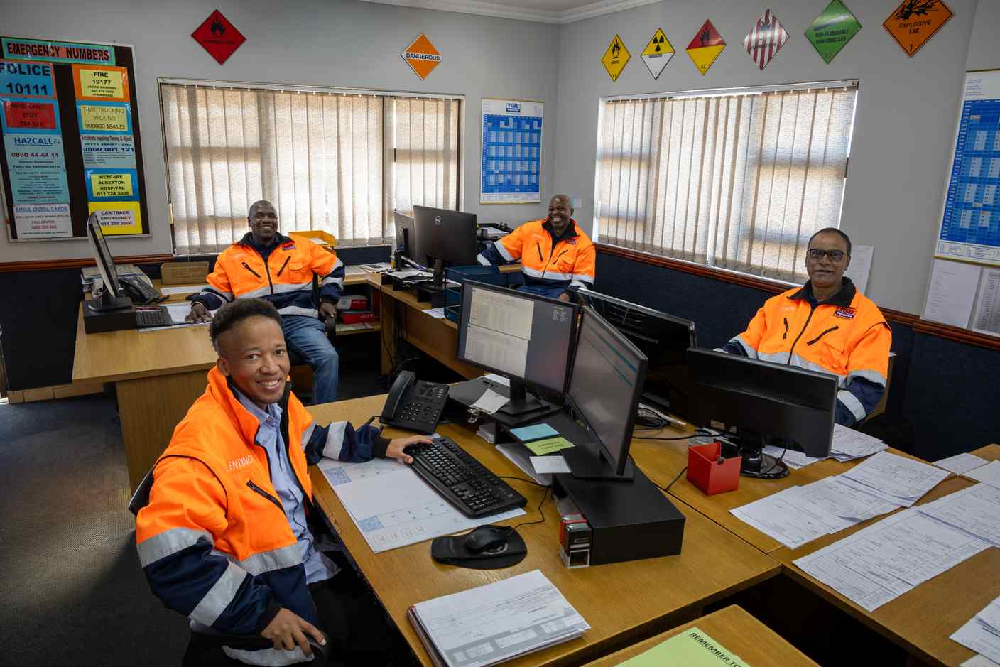 TIME Trucking operations team coordinating deliveries